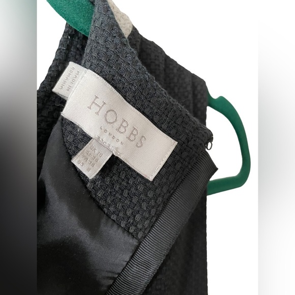 Kate Middleton style HOBBS Black White Sleeveless MIDI Aline Dress Size 8 - Picture 5 of 7